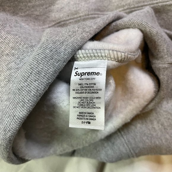 Supreme Box Logo Crewneck Heather Grey FW22 Size MEDIUM - Picture 2 of 9